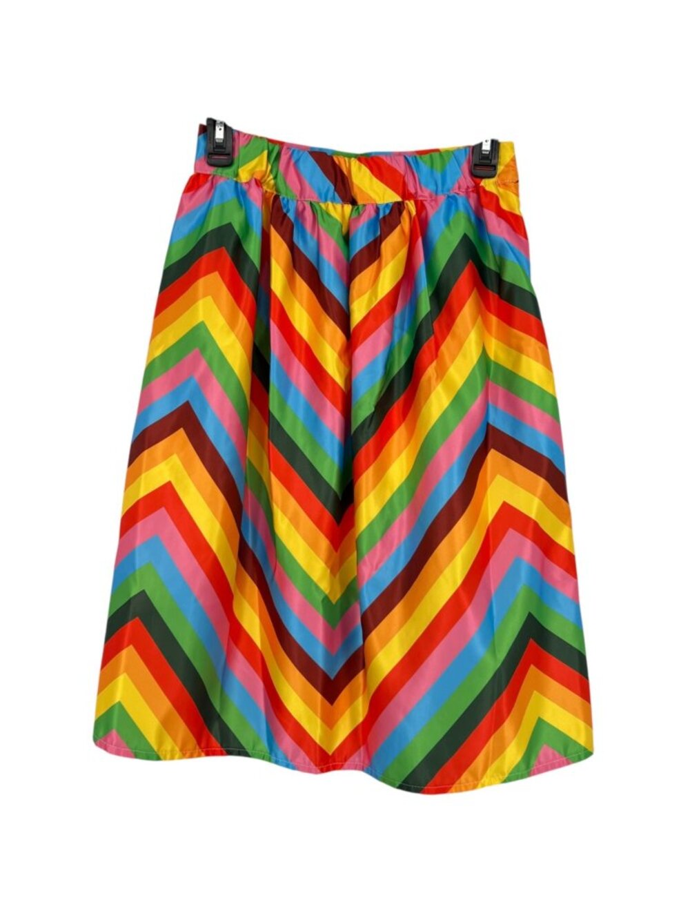 Rainbow Kidcore Chevron Mid-Length Skirt Size Small Dopamine Dressing